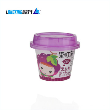 Iml pp tasse de pudding en gelée en plastique avec couvercle